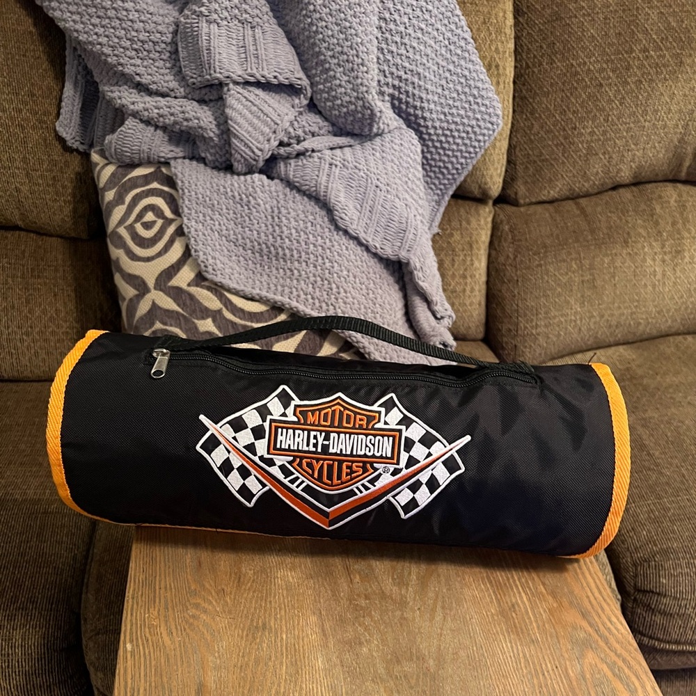 Harley Davidson Roll Up Travel/picnic Blanket